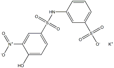 m-(4-Hydroxy-3-nitrophenylsulfonylamino)benzenesulfonic acid potassium salt Struktur