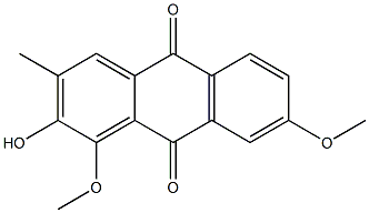 1-Methoxy-2-hydroxy-3-methyl-7-methoxy-9,10-anthraquinone Struktur