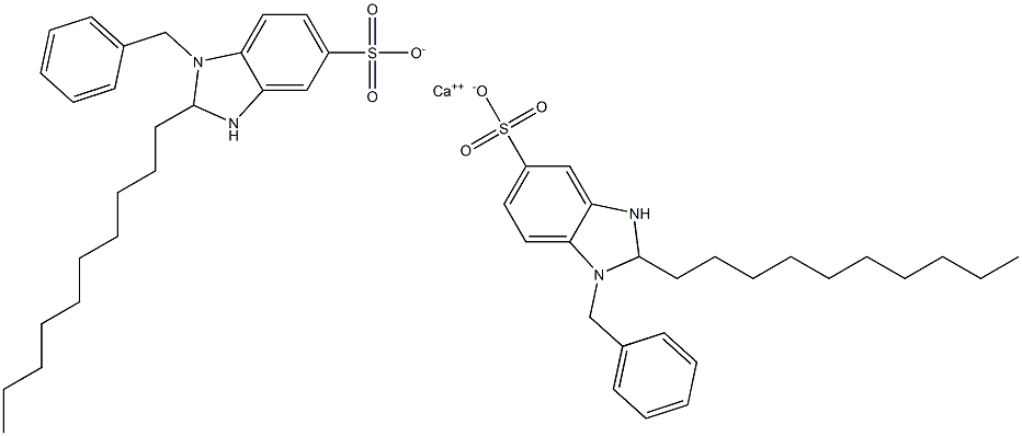 Bis(1-benzyl-2-decyl-2,3-dihydro-1H-benzimidazole-5-sulfonic acid)calcium salt Struktur