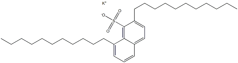 2,8-Diundecyl-1-naphthalenesulfonic acid potassium salt Struktur