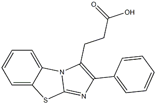 3-[2-(Phenyl)imidazo[2,1-b]benzothiazol-3-yl]propanoic acid Struktur