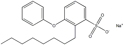 2-Octyl-3-phenoxybenzenesulfonic acid sodium salt Struktur