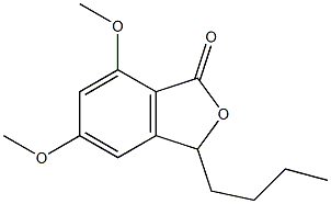 3-Butyl-5-methoxy-7-methoxyphthalide Struktur