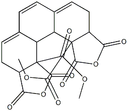 1,6,6a,7,9,9a,9b,9c,9d,10,12,12a-Dodecahydro-7,9,10,12-tetraoxo-8,11-dioxadicyclopenta[c,g]phenanthrene-9a,9d-dicarboxylic acid dimethyl ester Struktur