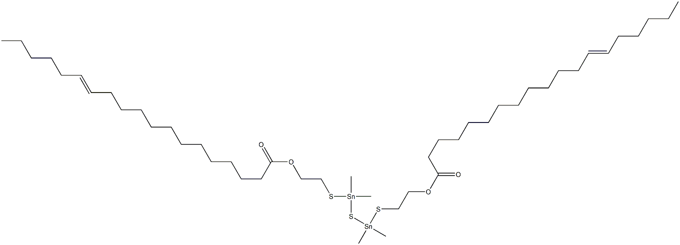 Bis[dimethyl[[2-(12-octadecenylcarbonyloxy)ethyl]thio]stannyl] sulfide Struktur