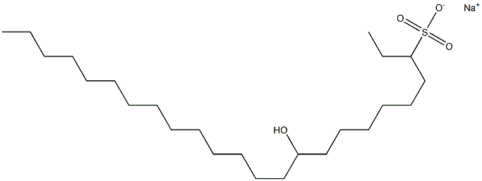 10-Hydroxytetracosane-3-sulfonic acid sodium salt Struktur