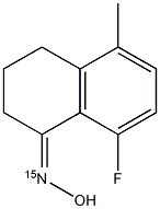 5-Methyl-8-fluoro-3,4-dihydronaphthalen-1(2H)-one (15N)oxime Struktur