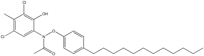 2-(4-Dodecylphenoxyacetylamino)-4,6-dichloro-5-methylphenol Struktur