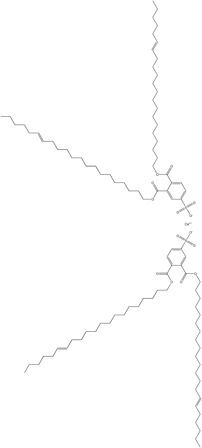 Bis[3,4-di(15-henicosenyloxycarbonyl)benzenesulfonic acid]calcium salt Struktur