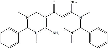 Phenyl[(6-amino-1,3-dimethyl-1,2,3,4-tetrahydropyrimidin)-5-yl] ketone Struktur