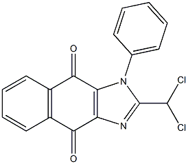 2-(Dichloromethyl)-1-phenyl-1H-naphth[2,3-d]imidazole-4,9-dione Struktur