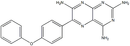 6-[4-Phenoxyphenyl]-2,4,7-pteridinetriamine Struktur