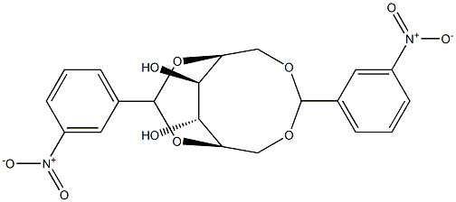 1-O,6-O:2-O,5-O-Bis(3-nitrobenzylidene)-L-glucitol Struktur