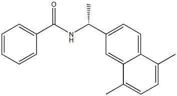 (+)-N-[(R)-1-(5,8-Dimethyl-2-naphtyl)ethyl]benzamide Struktur