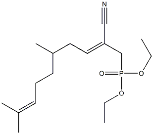 [2-Cyano-5,9-dimethyl-2,8-decadien-1-yl]phosphonic acid diethyl ester Struktur