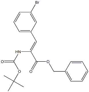 3-(3-Bromophenyl)-2-[(tert-butoxy)carbonylamino]acrylic acid benzyl ester Struktur