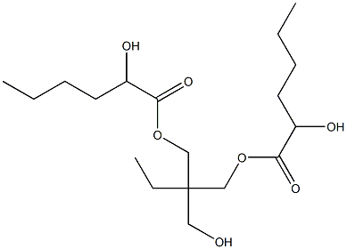 Bis(2-hydroxyhexanoic acid)2-ethyl-2-(hydroxymethyl)-1,3-propanediyl ester Struktur