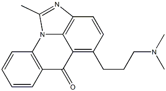 5-(3-Dimethylaminopropyl)-1-methyl-6H-2,10b-diazaaceanthrylen-6-one Struktur