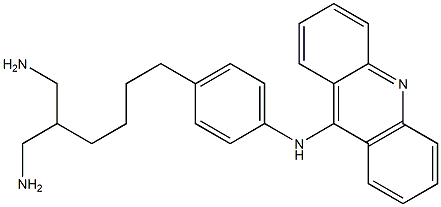 9-[4-(6-Amino-5-aminomethylhexyl)phenylamino]acridine Struktur