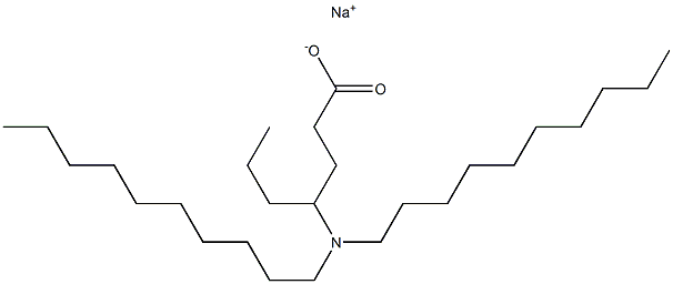 4-(Didecylamino)heptanoic acid sodium salt Struktur