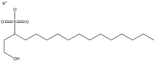 1-Hydroxyhexadecane-3-sulfonic acid potassium salt Struktur