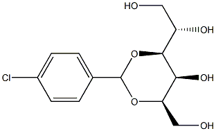 2-O,4-O-(4-Chlorobenzylidene)-L-glucitol Struktur