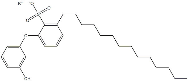 3'-Hydroxy-3-tetradecyl[oxybisbenzene]-2-sulfonic acid potassium salt Struktur