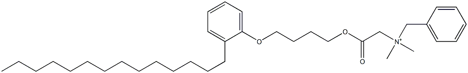 N,N-Dimethyl-N-benzyl-N-[[[4-(2-tetradecylphenyloxy)butyl]oxycarbonyl]methyl]aminium Struktur