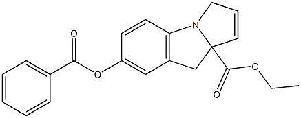 7-Benzoyloxy-3H-pyrrolo[1,2-a]indole-9a(9H)-carboxylic acid ethyl ester Struktur