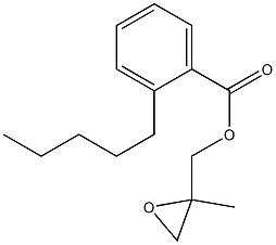 2-Pentylbenzoic acid 2-methylglycidyl ester Struktur