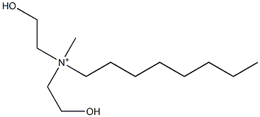 N,N-Bis(2-hydroxyethyl)-N-methyl-1-octanaminium Struktur