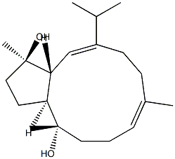 (1R,3aS,4S,7E,11E,12aR)-11-Isopropyl-1,4,8-trimethyl-1,2,3,3a,4,5,6,9,10,12a-decahydrocyclopentacycloundecene-1,4-diol Struktur