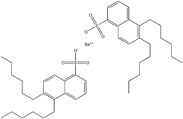 Bis(5,6-dihexyl-1-naphthalenesulfonic acid)barium salt Struktur