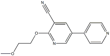 2-(2-Methoxyethoxy)-5-(4-pyridinyl)pyridine-3-carbonitrile Struktur