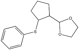 1-(1,3-Dioxolan-2-yl)-2-(phenylthio)cyclopentane Struktur