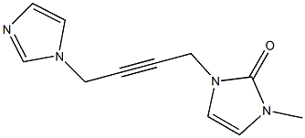 3-Methyl-1-[4-(1H-imidazol-1-yl)-2-butynyl]-1H-imidazol-2(3H)-one Struktur