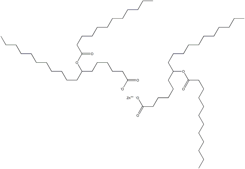 Bis(7-dodecanoyloxystearic acid)zinc salt Struktur