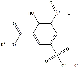 3-Nitro-5-sulfosalicylic acid dipotassium salt Struktur