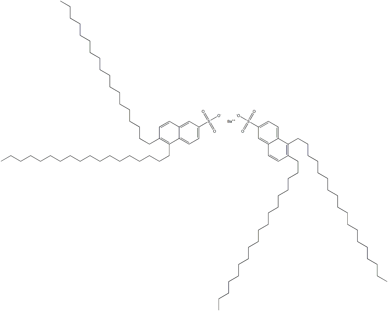 Bis(5,6-dioctadecyl-2-naphthalenesulfonic acid)barium salt Struktur