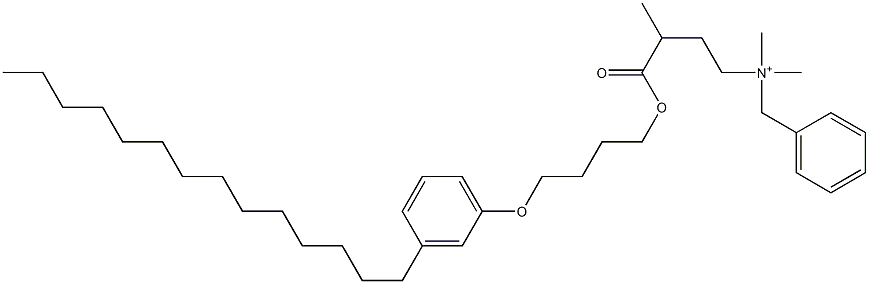 N,N-Dimethyl-N-benzyl-N-[3-[[4-(3-tetradecylphenyloxy)butyl]oxycarbonyl]butyl]aminium Struktur