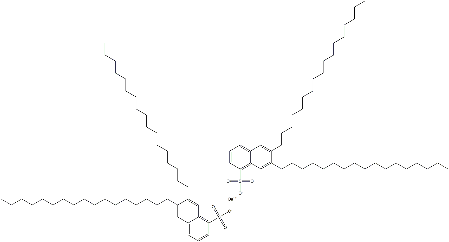 Bis(6,7-diheptadecyl-1-naphthalenesulfonic acid)barium salt Struktur