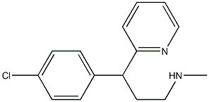 N-Methyl-3-(4-chlorophenyl)-3-(2-pyridyl)propan-1-amine Struktur