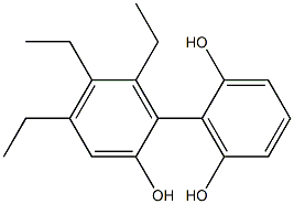 4',5',6'-Triethyl-1,1'-biphenyl-2,2',6-triol Struktur