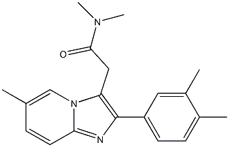 N,N-Dimethyl-2-(3,4-dimethylphenyl)-6-methylimidazo[1,2-a]pyridine-3-acetamide Struktur