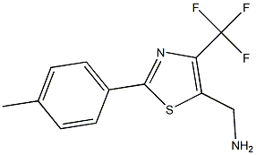 2-(4-Methylphenyl)-4-(trifluoromethyl)-5-aminomethylthiazole Struktur