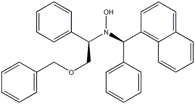 N-[(R)-2-Benzyloxy-1-phenylethyl]-N-[(R)-phenyl(1-naphthalenyl)methyl]hydroxylamine Struktur