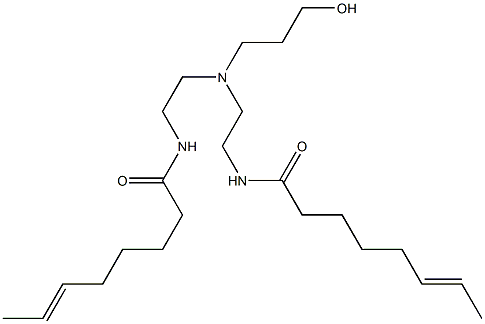 N,N'-[3-Hydroxypropyliminobis(2,1-ethanediyl)]bis(6-octenamide) Struktur