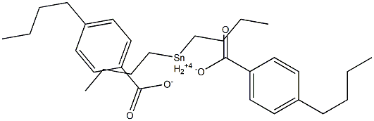 Bis(4-butylbenzoic acid)dibutyltin(IV) salt Struktur