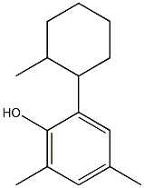 4,6-Dimethyl-2-(2-methylcyclohexyl)phenol Struktur