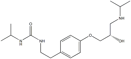 N-[2-[4-[(S)-2-Hydroxy-3-[(1-methylethyl)amino]propoxy]phenyl]ethyl]-N'-(1-methylethyl)urea Struktur